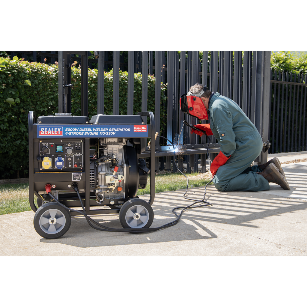 5000W Diesel Welder Generator 4-Stroke Engine 110/230V DG5000W