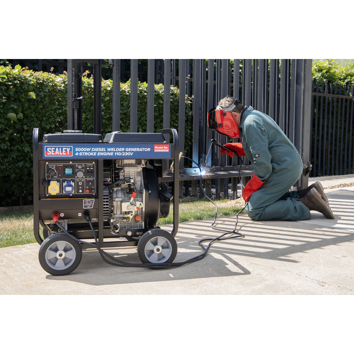 5000W Diesel Welder Generator 4-Stroke Engine 110/230V DG5000W