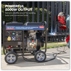 5000W Diesel Welder Generator 4-Stroke Engine 110/230V DG5000W