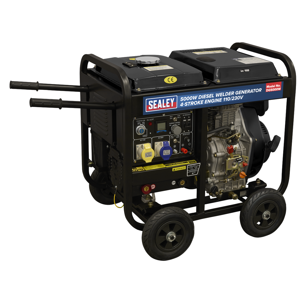 5000W Diesel Welder Generator 4-Stroke Engine 110/230V DG5000W
