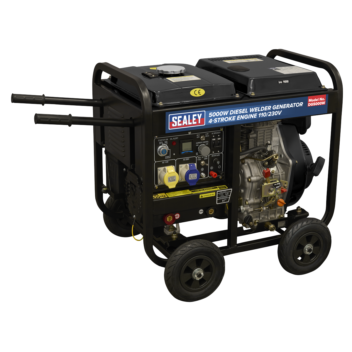 5000W Diesel Welder Generator 4-Stroke Engine 110/230V DG5000W