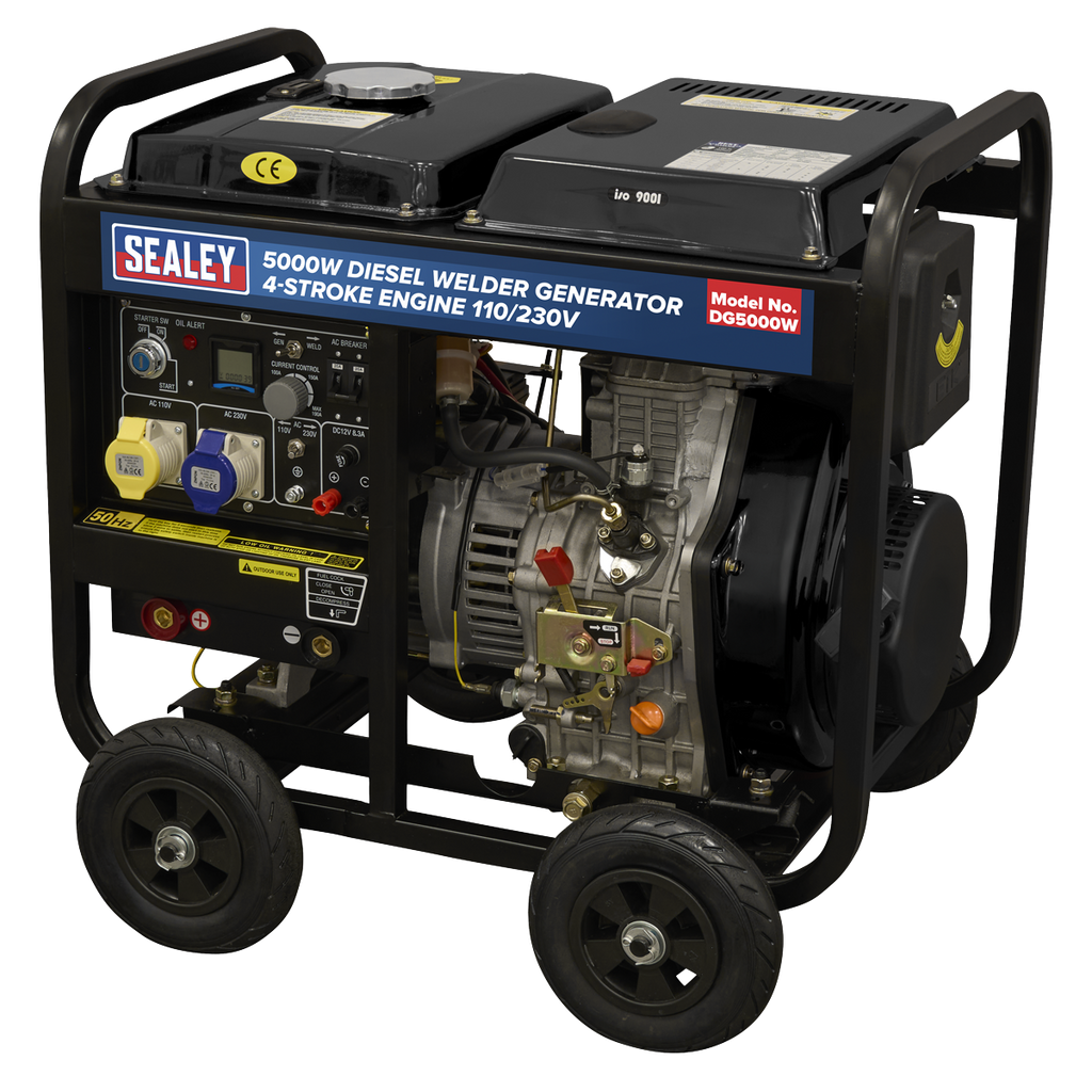 5000W Diesel Welder Generator 4-Stroke Engine 110/230V DG5000W