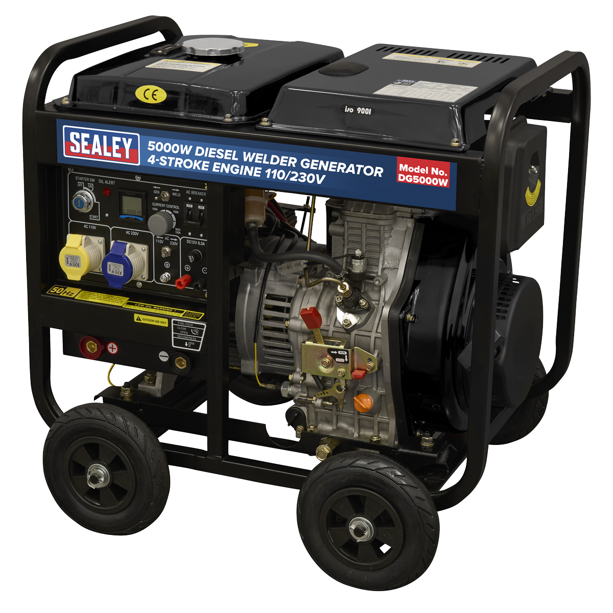 5000W Diesel Welder Generator 4-Stroke Engine 110/230V DG5000W