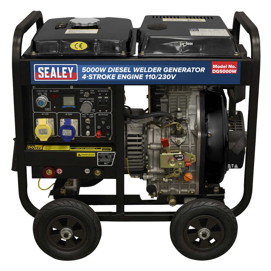 5000W Diesel Welder Generator 4-Stroke Engine 110/230V DG5000W