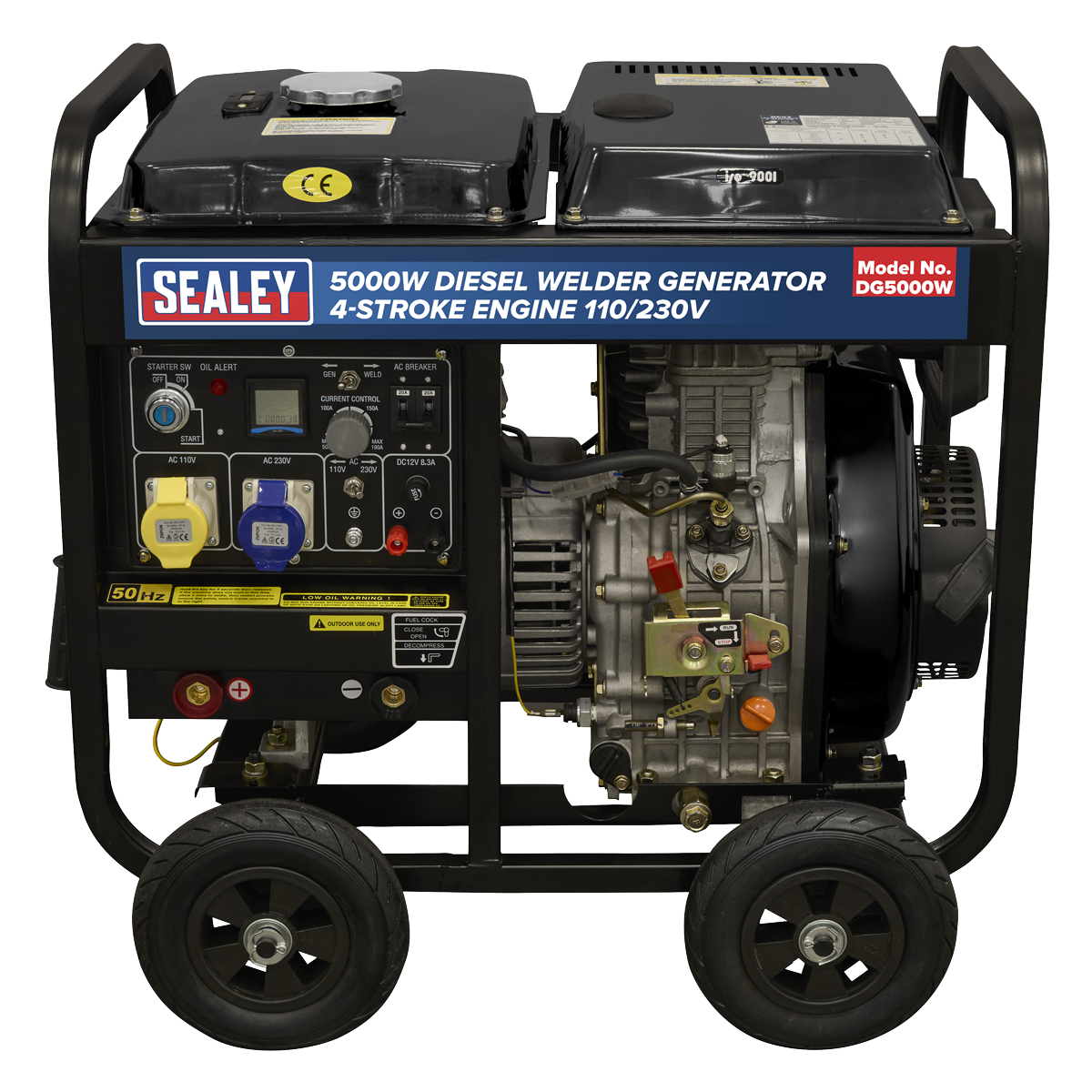 5000W Diesel Welder Generator 4-Stroke Engine 110/230V DG5000W