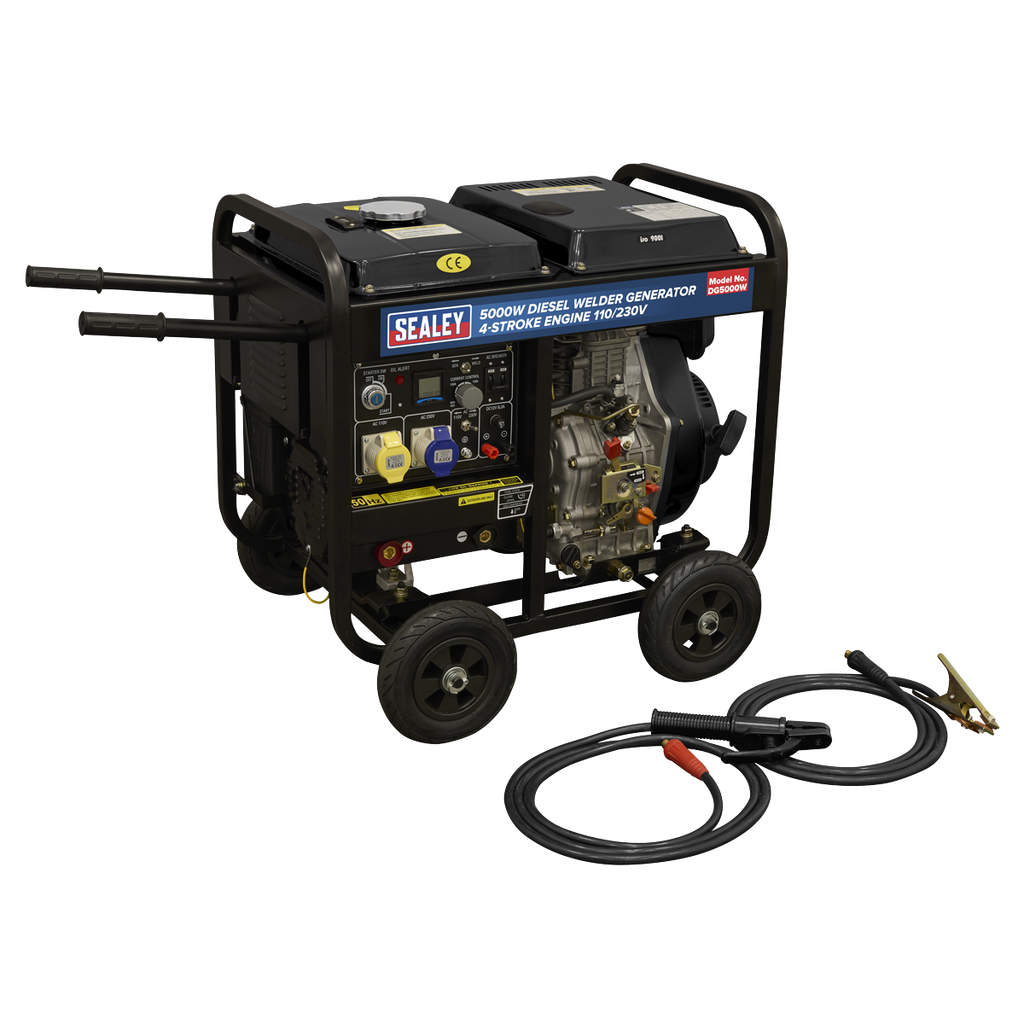 5000W Diesel Welder Generator 4-Stroke Engine 110/230V DG5000W