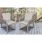 Fusion Garden/Patio Dining Chairs with Armrests 4pc - Light Grey DG50