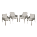 Fusion Garden/Patio Dining Chairs with Armrests 4pc - Light Grey DG50