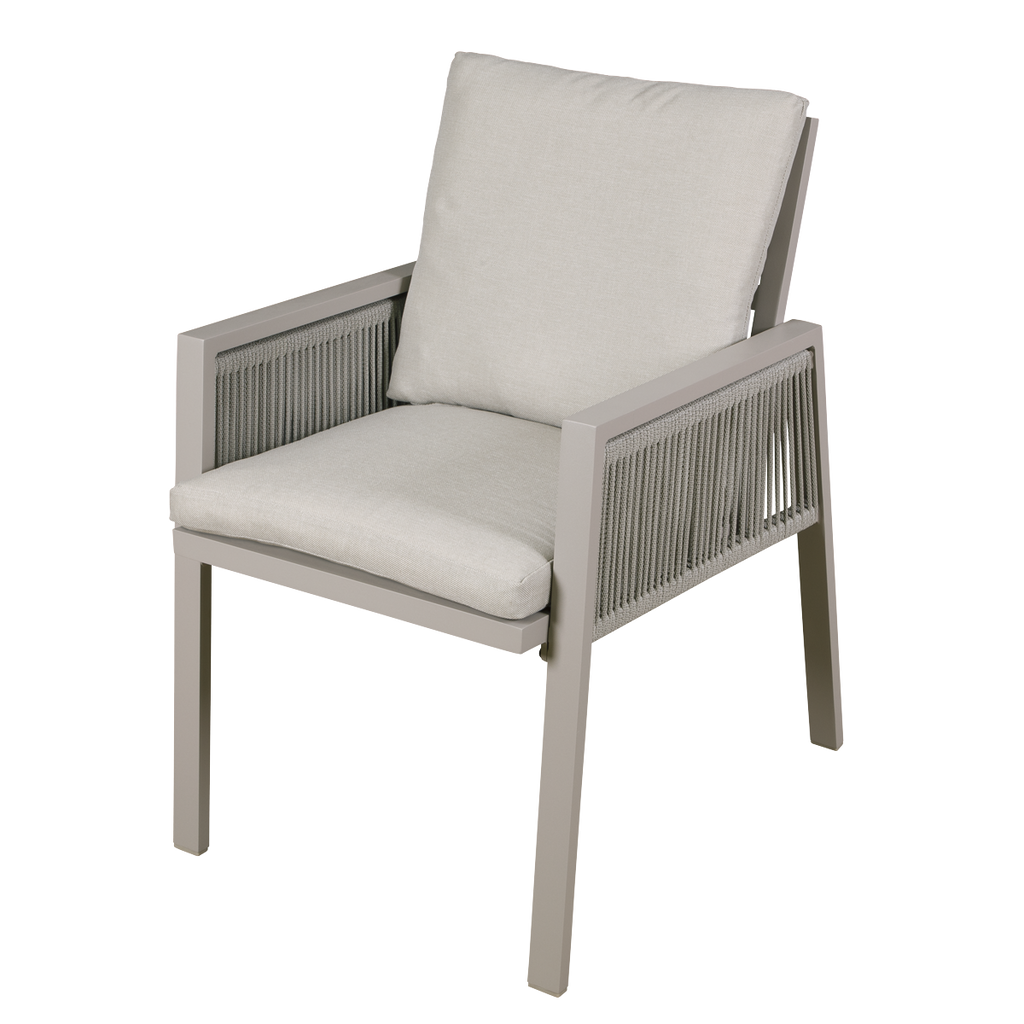 Fusion Garden/Patio Dining Chairs with Armrests 4pc - Light Grey DG50