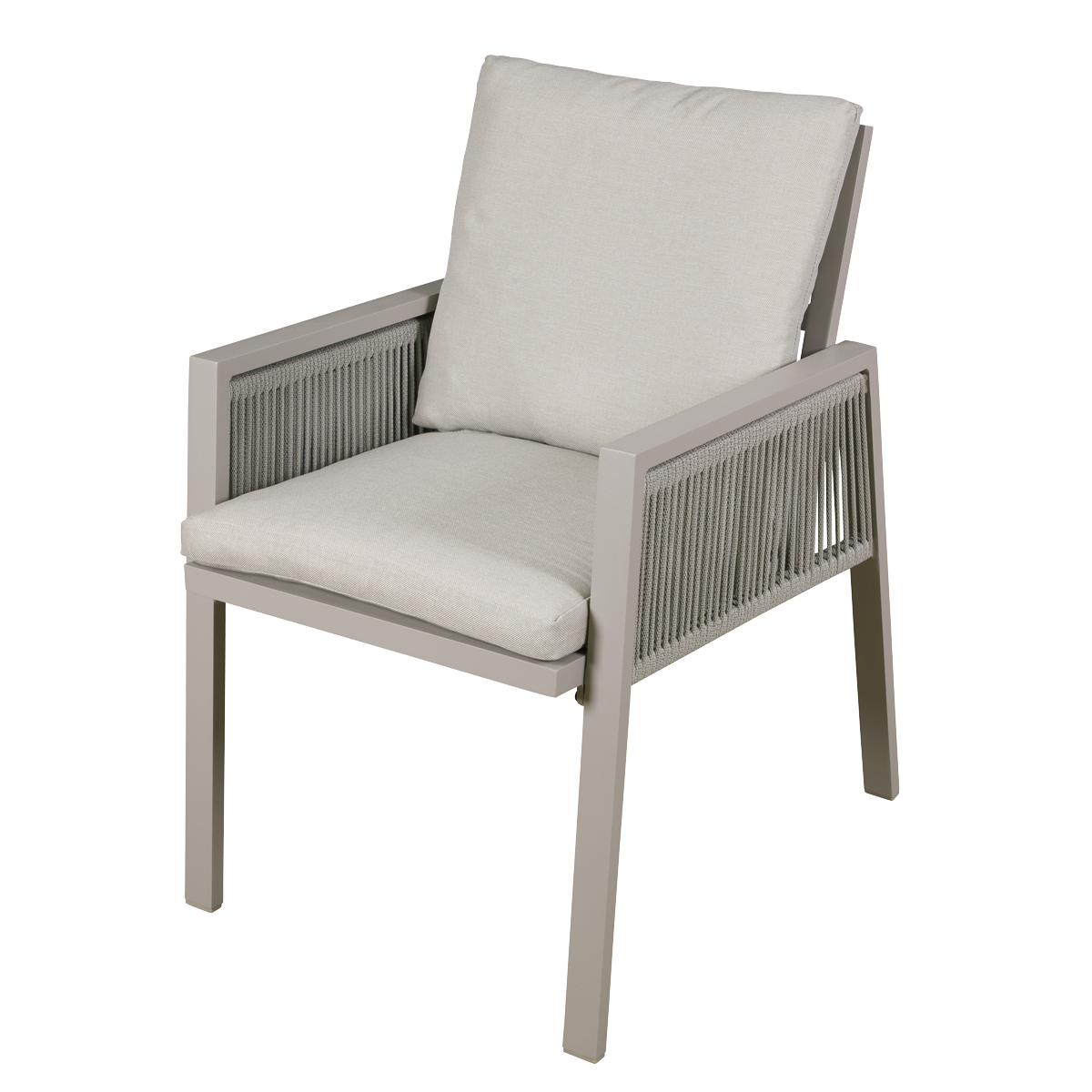 Fusion Garden/Patio Dining Chairs with Armrests 4pc - Light Grey DG50