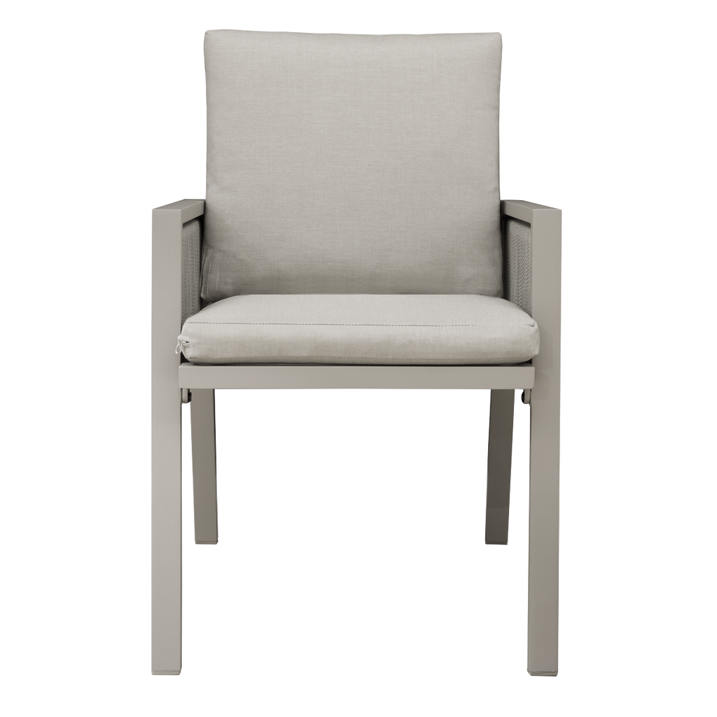 Fusion Garden/Patio Dining Chairs with Armrests 4pc - Light Grey DG50
