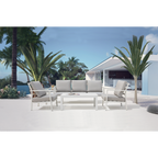 Kyoto Aluminium Outdoor Sofa & Coffee Table Set 4pc DG52