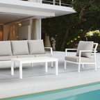 Kyoto Aluminium Outdoor Sofa & Coffee Table Set 4pc DG52