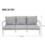 Kyoto Aluminium Outdoor Sofa & Coffee Table Set 4pc DG52