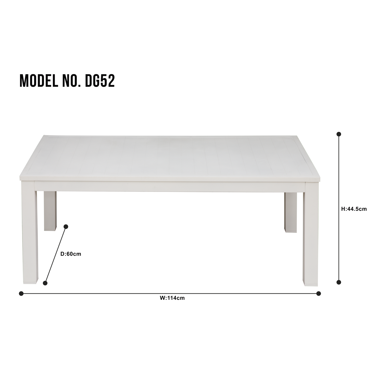 Kyoto Aluminium Outdoor Sofa & Coffee Table Set 4pc DG52