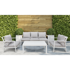 Kyoto Aluminium Outdoor Sofa & Coffee Table Set 4pc DG52