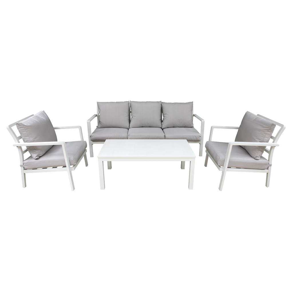 Kyoto Aluminium Outdoor Sofa & Coffee Table Set 4pc DG52
