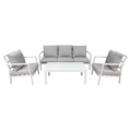 Kyoto Aluminium Outdoor Sofa & Coffee Table Set 4pc DG52
