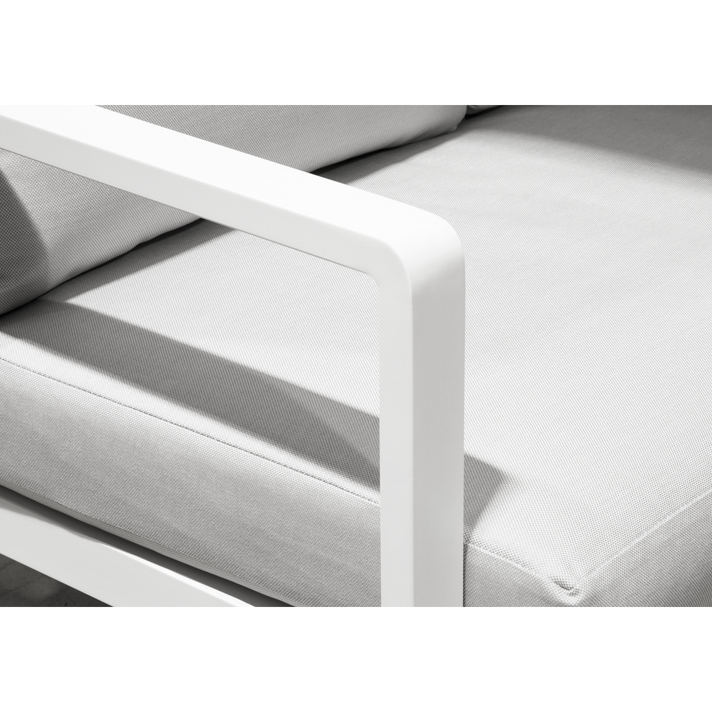 Kyoto Aluminium Outdoor Corner Sofa & Coffee Table Set 3pc DG53