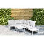 Kyoto Aluminium Outdoor Corner Sofa & Coffee Table Set 3pc DG53