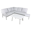 Kyoto Aluminium Outdoor Corner Sofa & Coffee Table Set 3pc DG53
