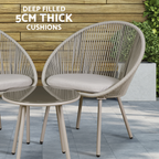 Como Steel Bistro Set with Tempered Glass Tabletop 3pc DG55
