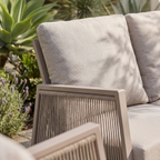 Fusion Aluminium Outdoor Corner Sofa & Coffee Table Set 4pc DG57