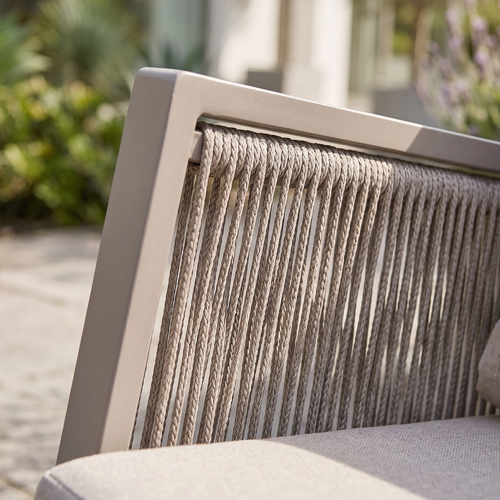 Fusion Aluminium Outdoor Corner Sofa & Coffee Table Set 4pc DG57