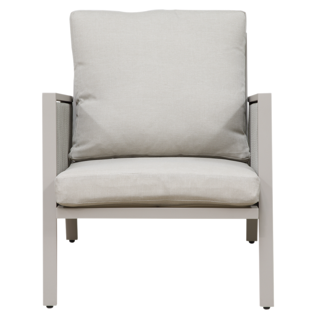 Fusion Aluminium Outdoor Sofa, Arm Chairs & Coffee Table Set 4pc DG56