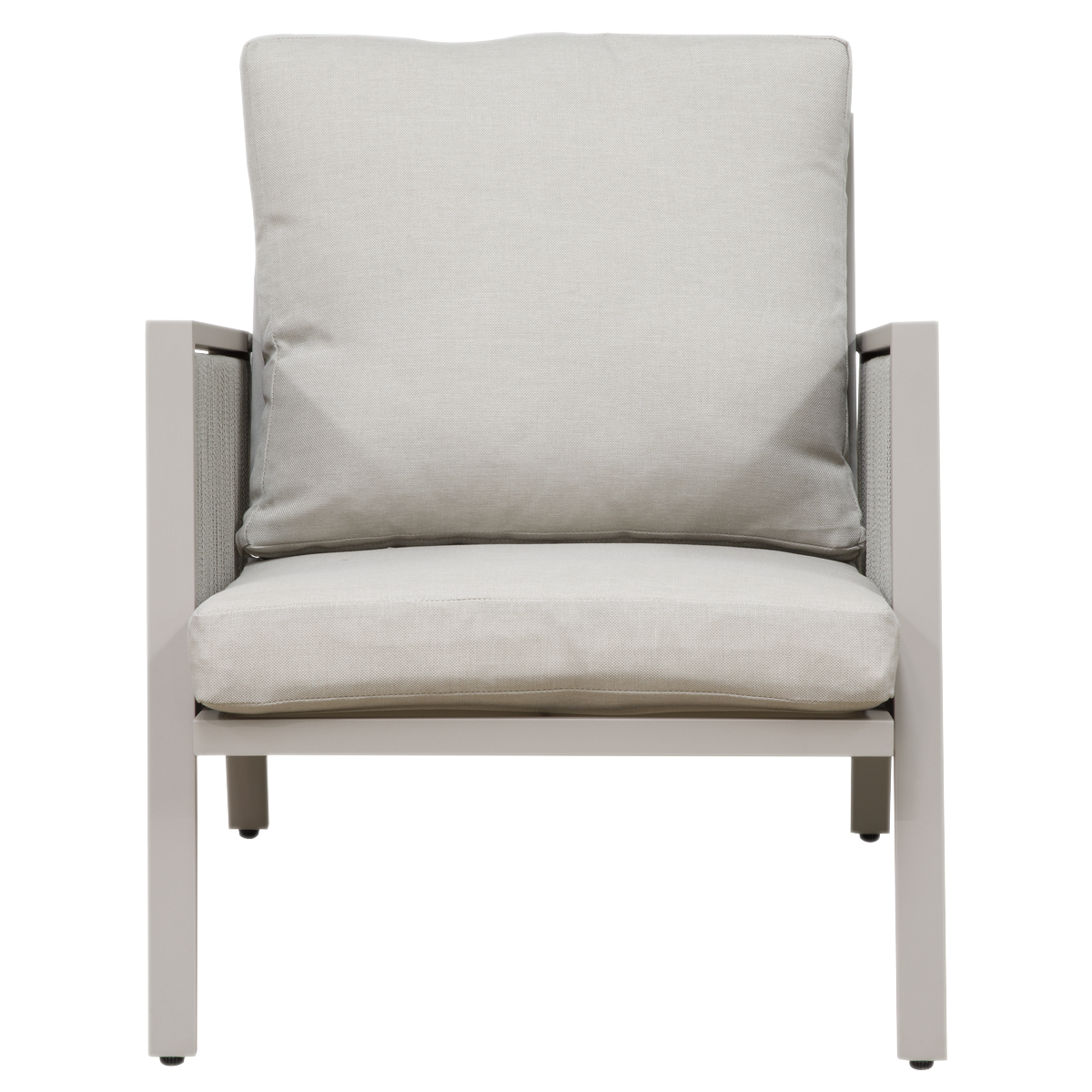 Fusion Aluminium Outdoor Sofa, Arm Chairs & Coffee Table Set 4pc DG56