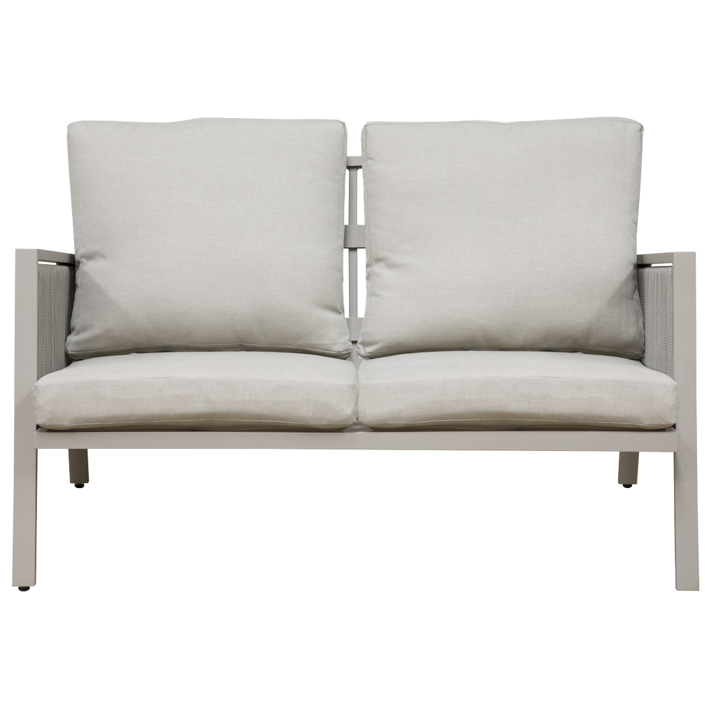 Fusion Aluminium Outdoor Sofa, Arm Chairs & Coffee Table Set 4pc DG56