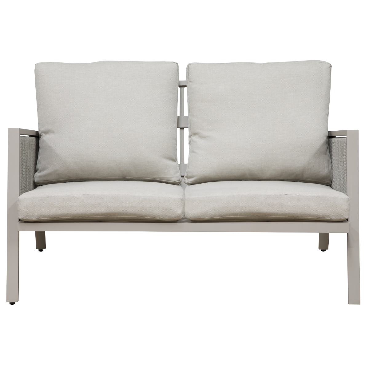Fusion Aluminium Outdoor Sofa, Arm Chairs & Coffee Table Set 4pc DG56
