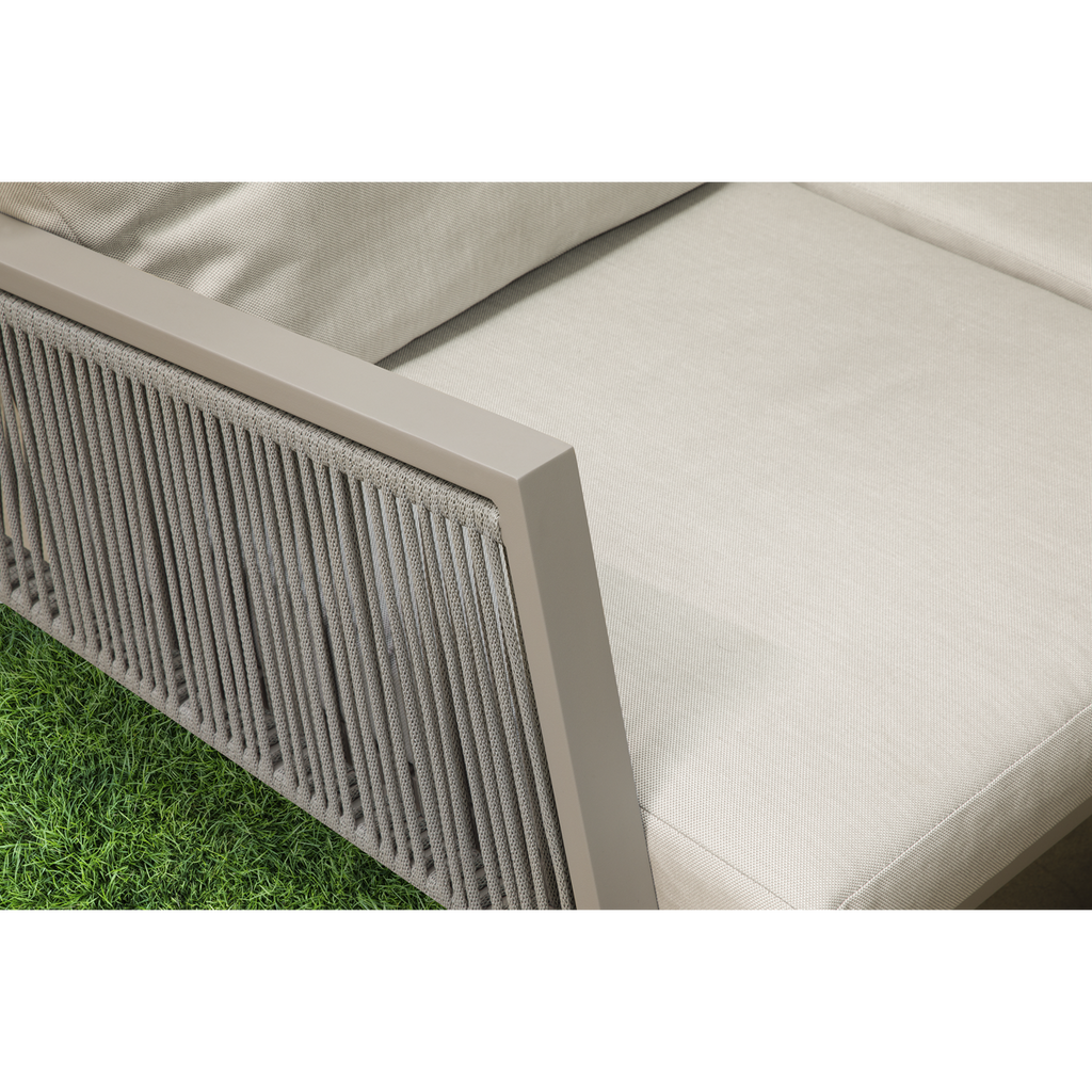 Fusion Aluminium Outdoor Corner Sofa & Coffee Table Set 4pc DG57