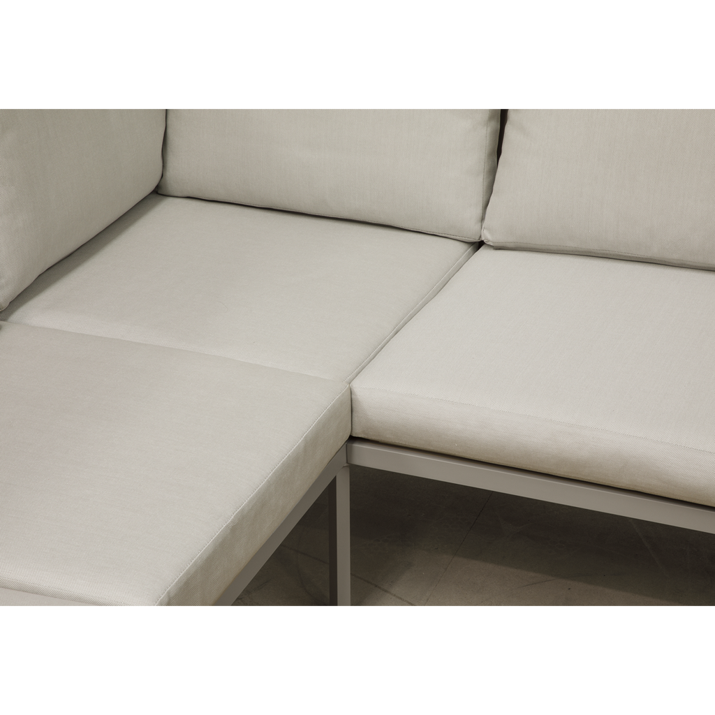 Fusion Aluminium Outdoor Corner Sofa & Coffee Table Set 4pc DG57