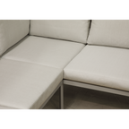 Fusion Aluminium Outdoor Corner Sofa & Coffee Table Set 4pc DG57