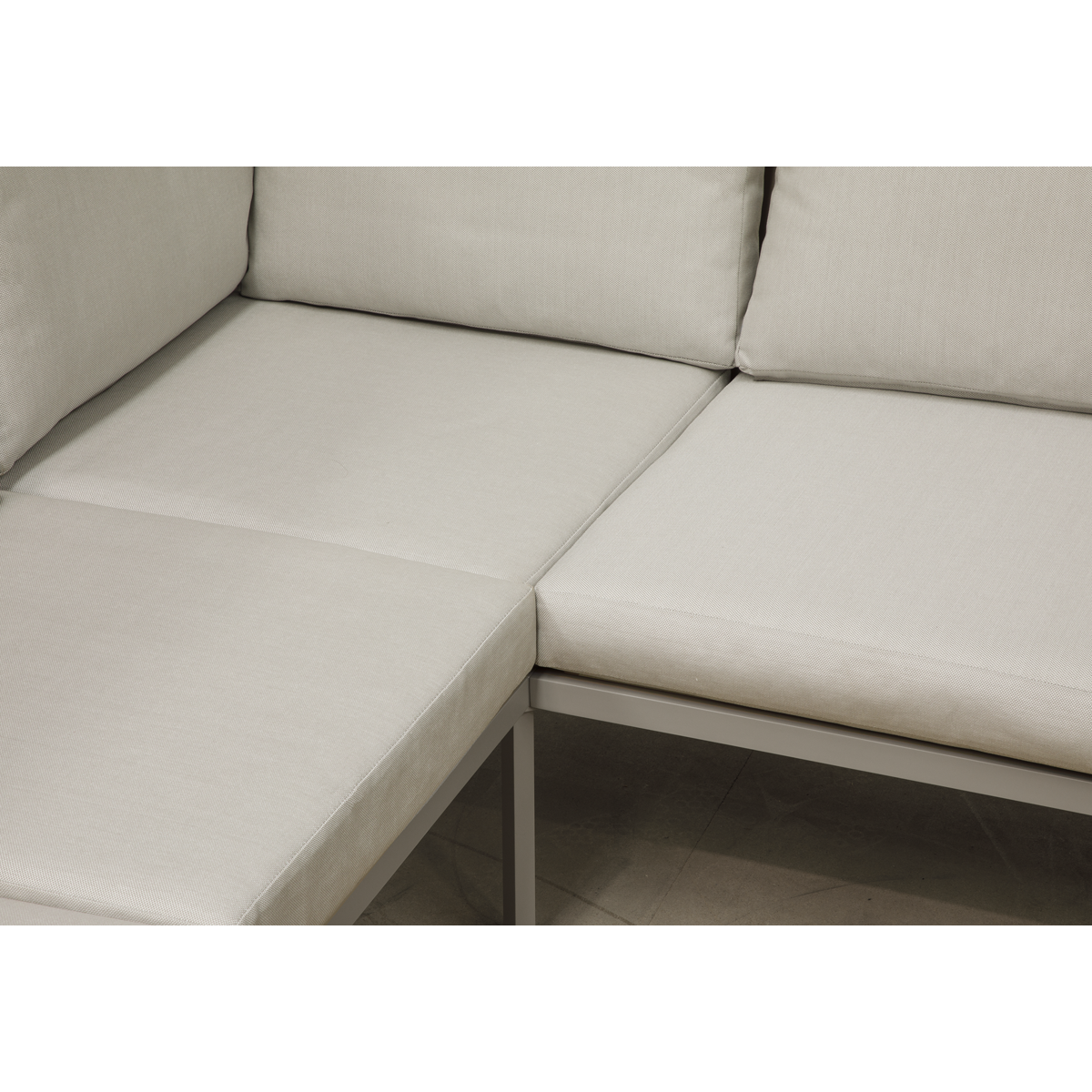Fusion Aluminium Outdoor Corner Sofa & Coffee Table Set 4pc DG57