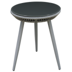 Echo Aluminium Balcony Set with Tempered Glass Tabletop 3pc DG58