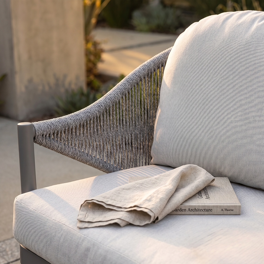 Echo Aluminium Outdoor Sofa, Chair & Coffee Table Set 4pc DG59