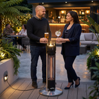 Bistro Table with 1600W Heater - Black/Stainless Steel DG63