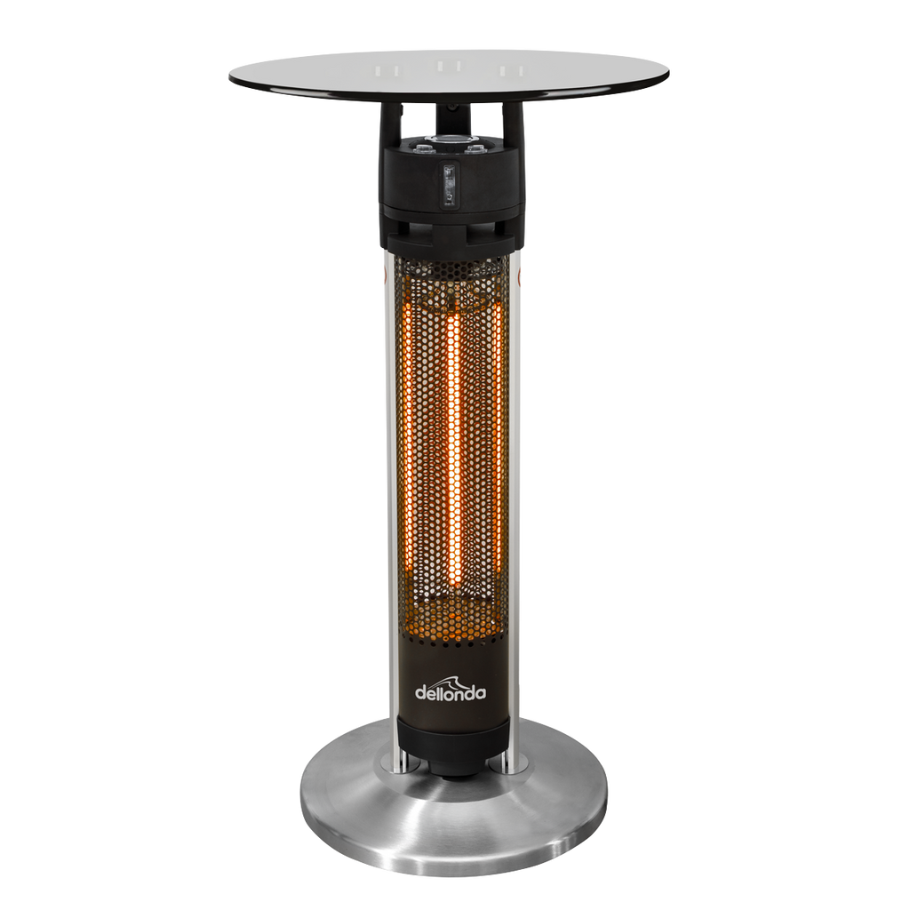 Bistro Table with 1600W Heater - Black/Stainless Steel DG63