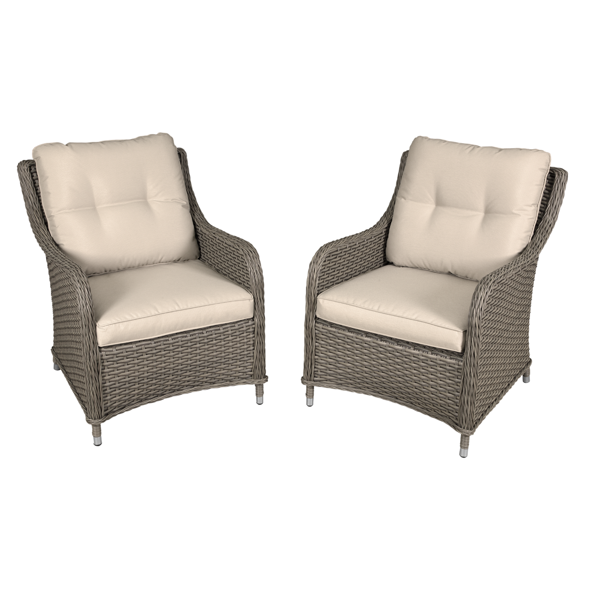 Chester Rattan Wicker Outdoor Armchairs 2pc DG69