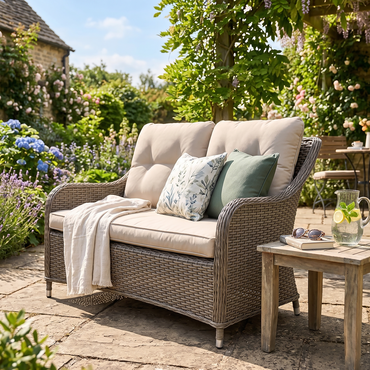 Chester Rattan Wicker Outdoor 2-Seater Sofa DG70