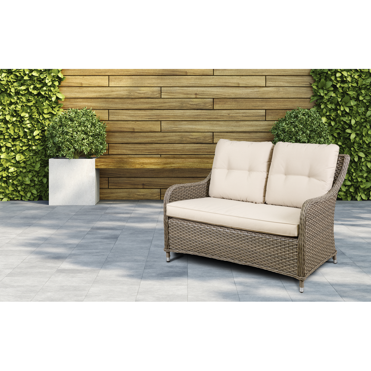 Chester Rattan Wicker Outdoor 2-Seater Sofa DG70