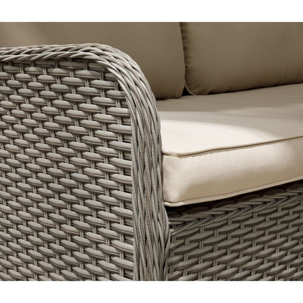 Chester Rattan Wicker Outdoor 5-Seater Corner Sofa Set 4pc DG72