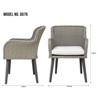 Buxton Rattan Wicker Outdoor Chairs Set 2pc DG76