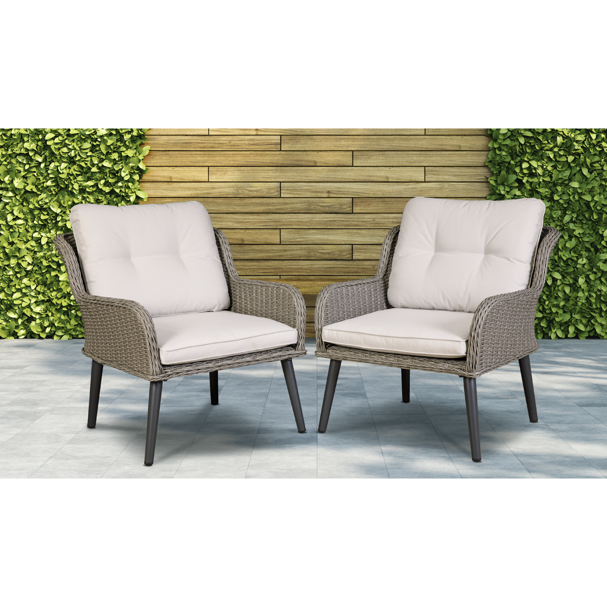 Buxton Rattan Wicker Outdoor Chair Set 2pc DG79