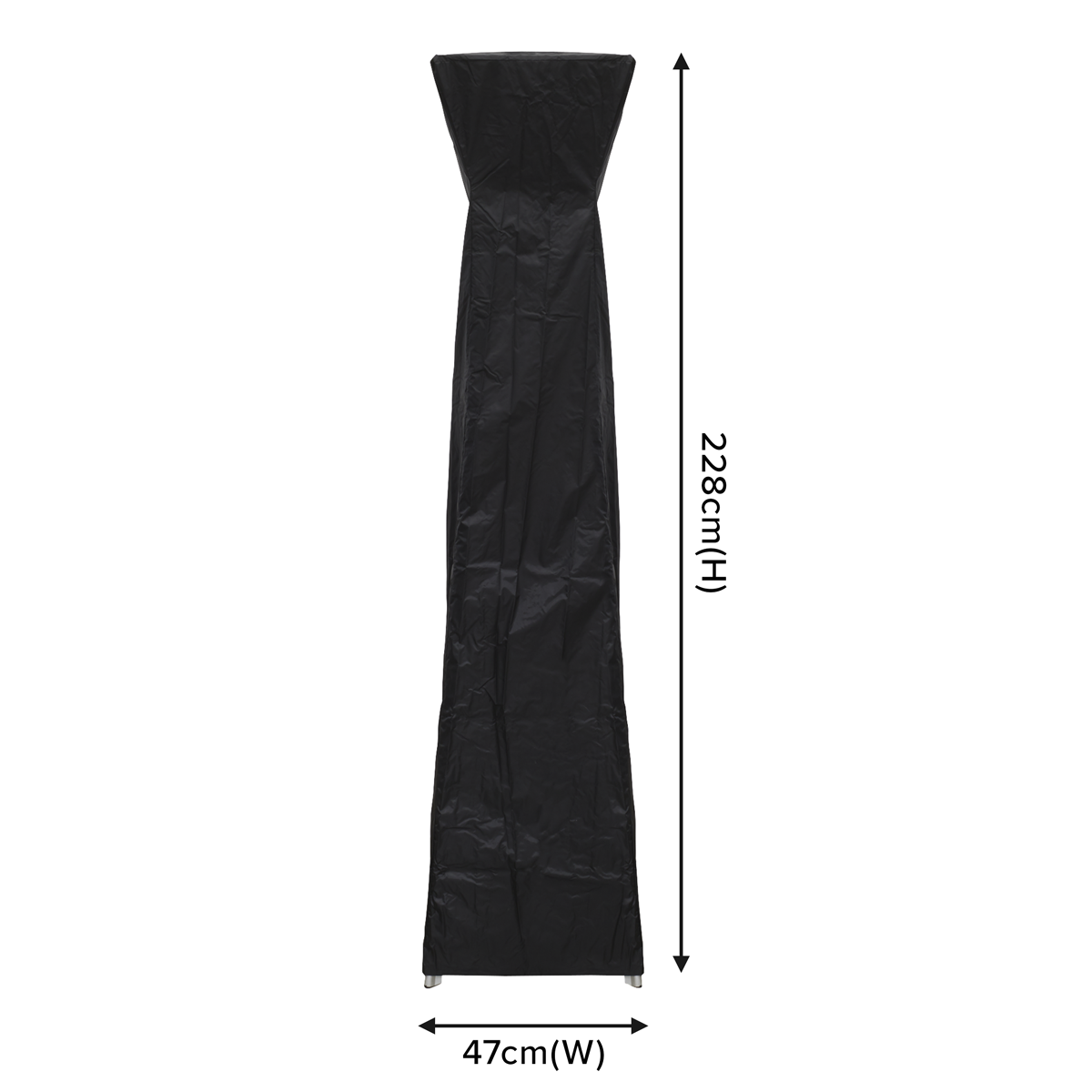 Dellonda Water-Resistant Tower Patio Heater Cover - Black DG7