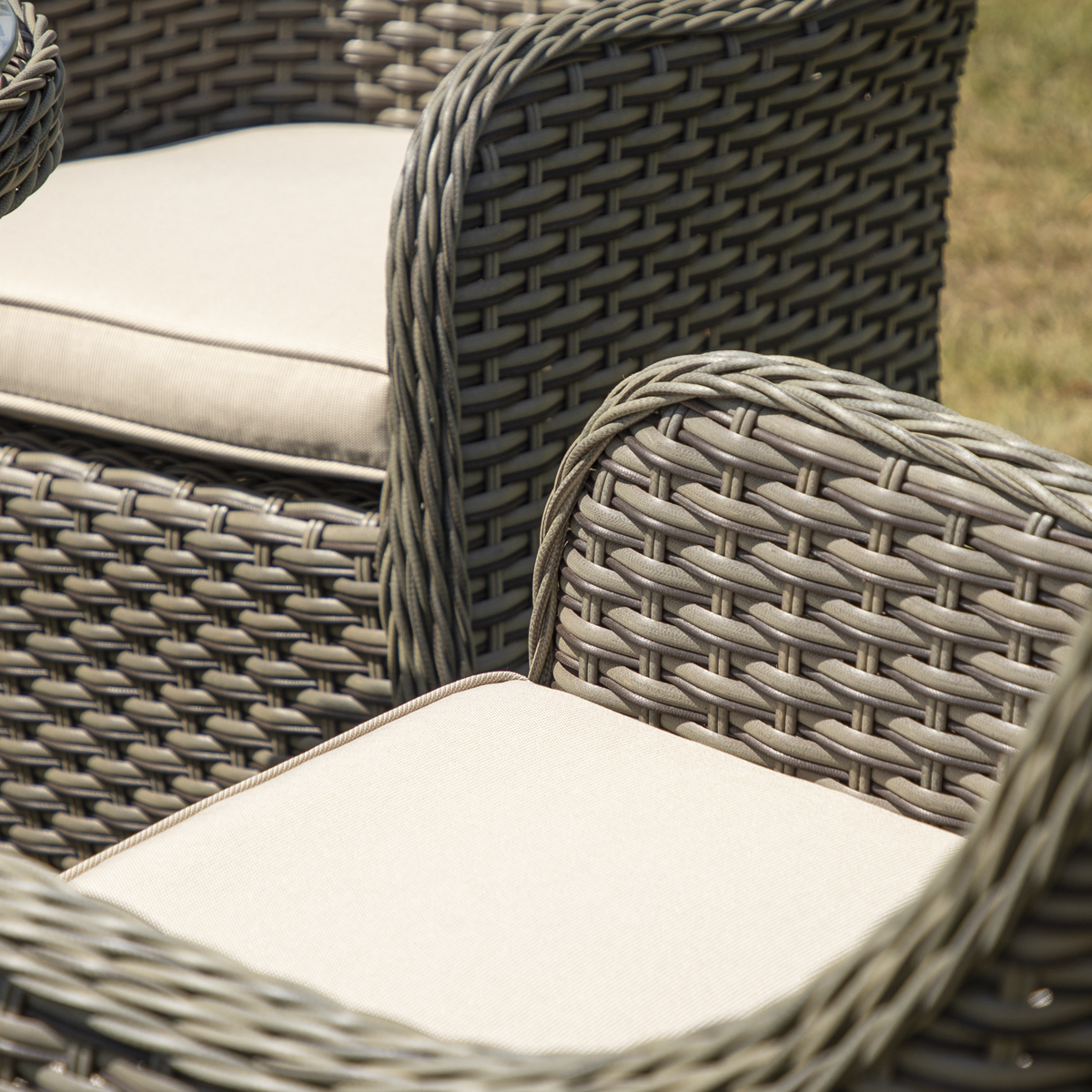 Chester Rattan Wicker Outdoor Dining Set with Tempered Glass Tabletop 3pc DG86