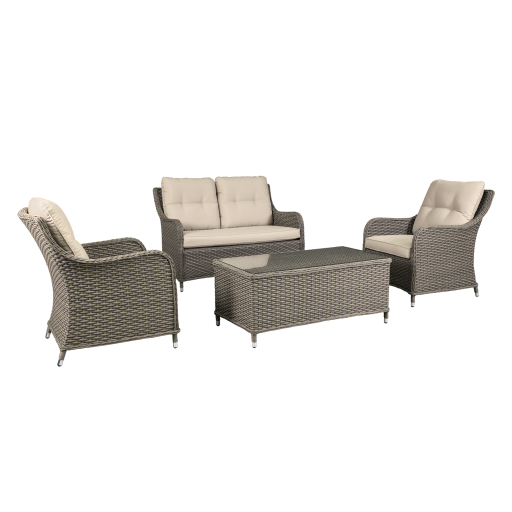 Chester Rattan Wicker Outdoor Lounge Set 4pc DG87
