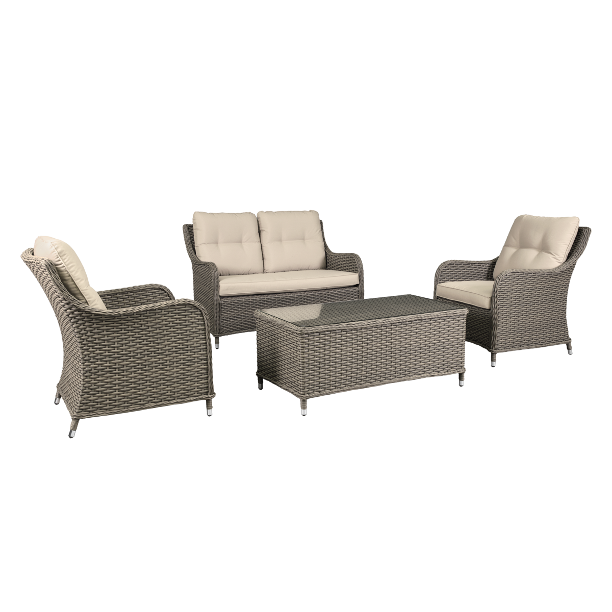 Chester Rattan Wicker Outdoor Lounge Set 4pc DG87